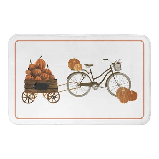 Pumpkin Bike Bath Mat
